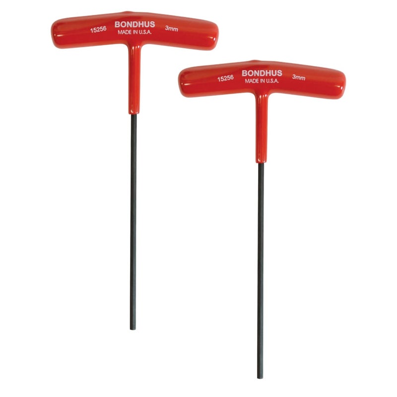 Bondhus 15256 3.0mm Hex T-Handle 6" Length, Multicolor, One Size - Image 1